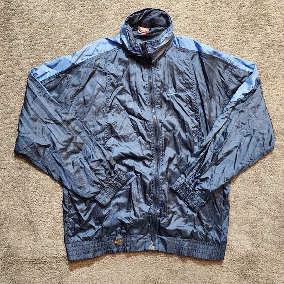 Nike Blue Windbreaker Jacket - Picture 1 of 15